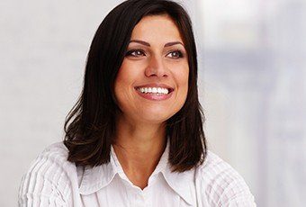 Woman with beautiful white smile