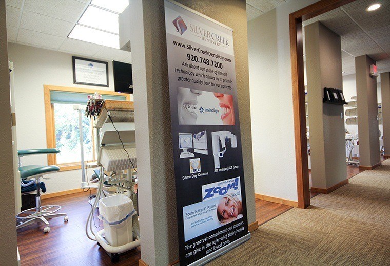 Hallway leading to treatment rooms