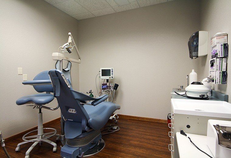 High tech dental exam room