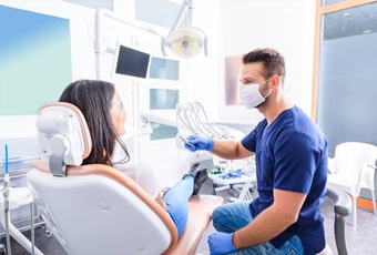 woman at dental appointment