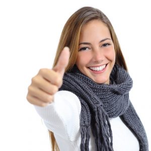 dental visit happy woman 