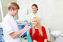 Woman at dental appointment