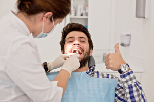 Man at dental appointment