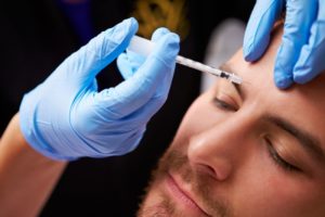 a person receiving a BOTOX injection
